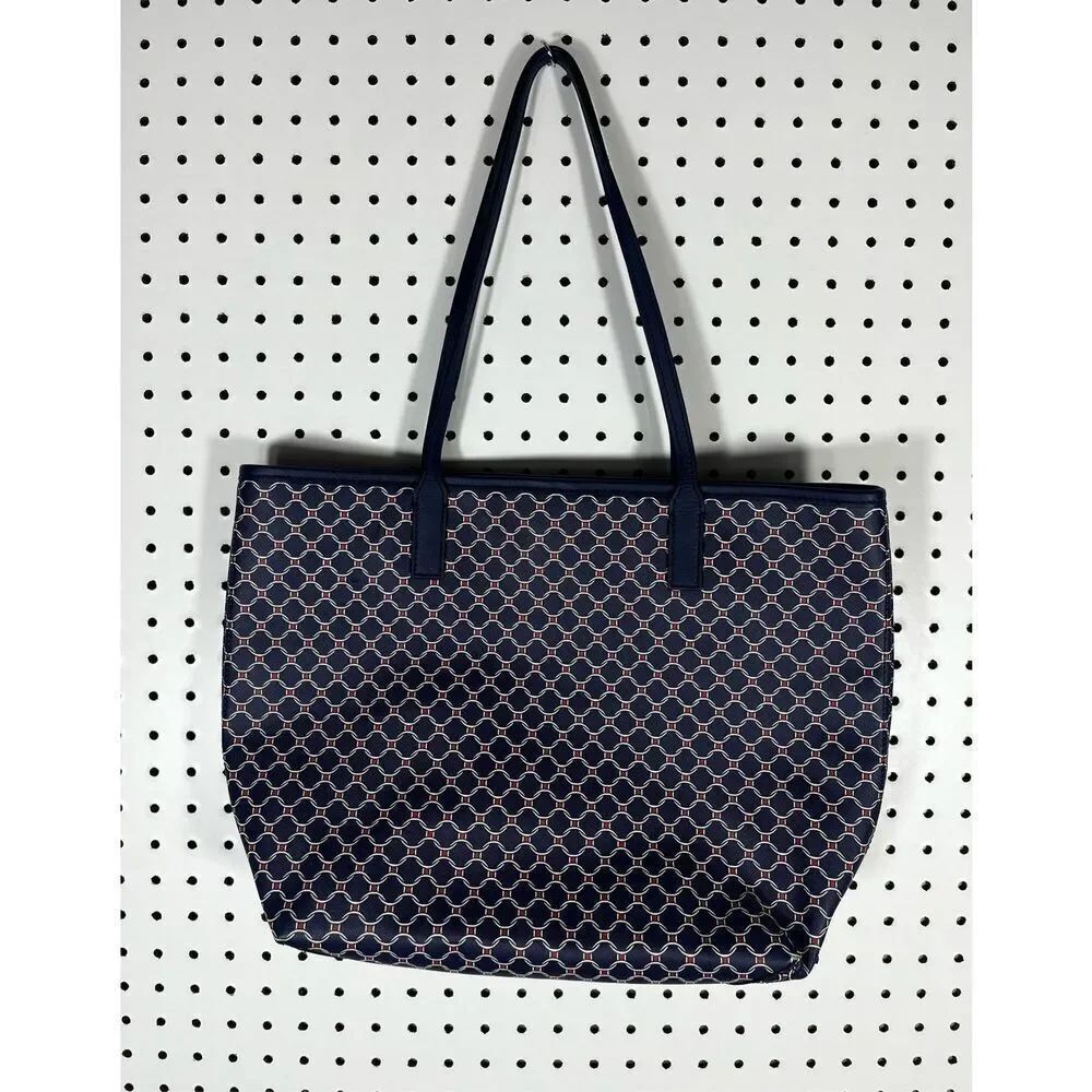 TALBOTS PRINTED SAFFIAN TOTE BAG